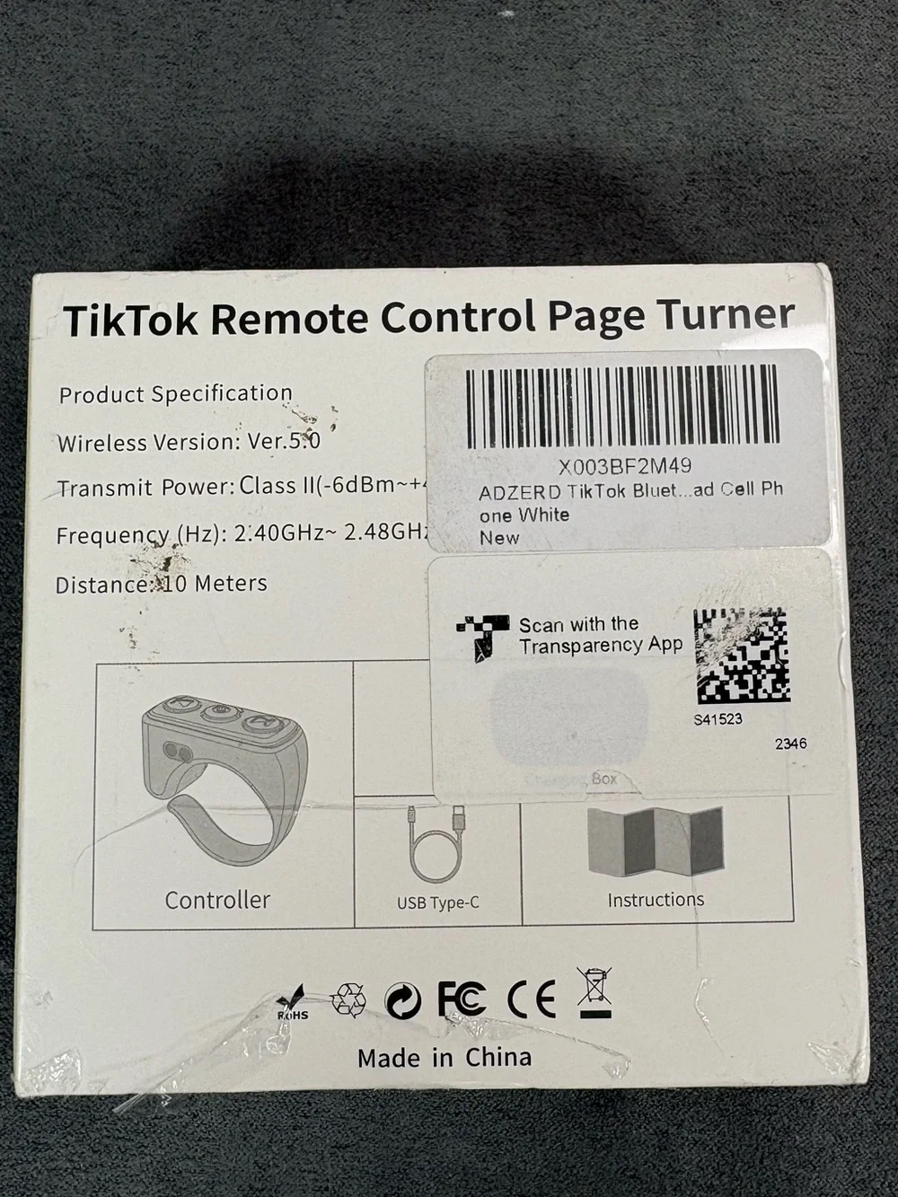 TikTok remote control page turnerWireless Earbud with Charging Case -with